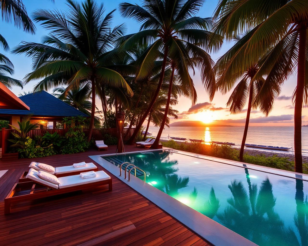 Beachfront luxury villa